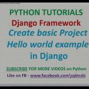 Hello World Example In Django Django Basic Project Creation Django Tutorials