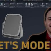 Let S Model Tilting Mirror How To 3D Model In Autodesk Inventor Tutorial Intermediate
