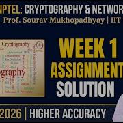 Cryptography Network Security Wk 1 Assignment Solution Jan 2026