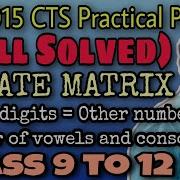 ISC 2015 PRACTICAL PAPER P K SIR Rotate Matrix No Of Vowels Consonants Digits Sum New No