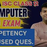 ISC Computer Science 2026 Competency Questions Practice Session LIVE