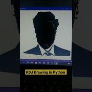 Robert Downey Jr Drawing Using Python Colorful