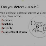 Can You Detect C R A P Evaluating Websites Tutorial