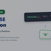 Excel CHOOSE Function Select Values By Position Beginner Tutorial