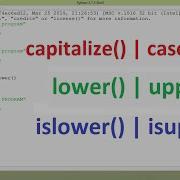Built In String Functions In Python Capitalize Casefold Lower Upper Islower Isupper