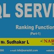 Ranking Function Part 1 MSSQL Training Mr Sudhakar L