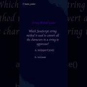 JavaScript Quiz Convert String