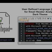 Notepad User Defined Language For Email Header Analysis Dark Theme
