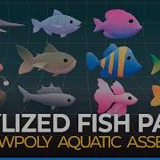 Stylized Fish Pack Lowpoly Aquatic Life Unity Roblox Unreal