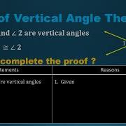 Proof Of The Vertical Angles Theorem Geometry
