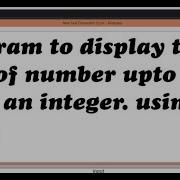 C Program To Display The Cube Of The Number Upto An Given Integer Using For Loop