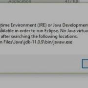 A Java Runtime Environment JRE Or Java Development Kit Must Be Available In Order To Run Eclipse