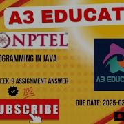 NPTEL Programming In Java Week 9 Assignment Answers Solution Quiz 2025 Jan
