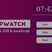 Stopwatch Using HTML CSS JavaScript