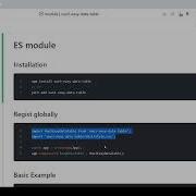 Пример установки библиотеки Vue3 Easy Data Table