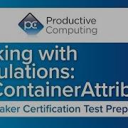 FileMaker Certification Test Preparation Calculation GetContainerAttribute