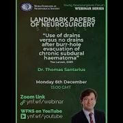 WFNS YNF Webinar Dr Thomas Santarius Chronic Subdural Hematoma