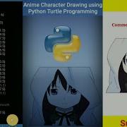 Akemi Homura Anime Character Drawing Using Python Turtle Programming
