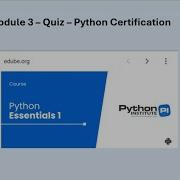 Python Essentials 1 Module 3 Quiz Python Certification