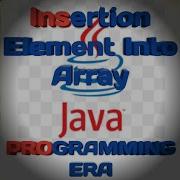 Insertion Of Element Into An Array In Java Programming