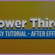 How To Create An Easy Lower Third In After Effects CC 2020
