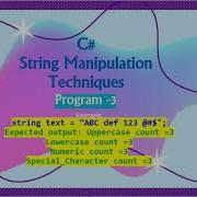 C String Manipulation PART 3 Count Uppercase Lowercase Numbers Special Characters Whitespace