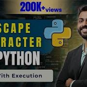 Lec 8 Escape Character In Python With Execution