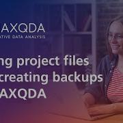 Saving Project Files And Creating Backups In MAXQDA