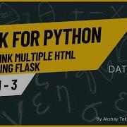 How To Link Multiple HTML Pages Using Flask Flask For Python Data To Info