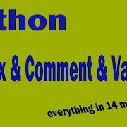 Variable Comment Syntax In Python