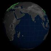 50 Years Of Harmful Algal Blooms Rotating Globe Unwraps To Robinson Projection
