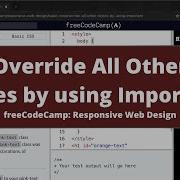 Override All Other Styles By Using Important Basic CSS FreeCodeCamp Tutorial