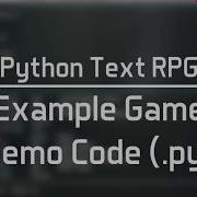 Python Text RPG Part 7 Example Game File Py