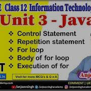 Class 12 Information Technology Unit 3 Java Fundamental Part 5 For Loop Information Technology 802