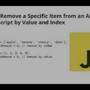 How To Remove A Specific Element From An Array In JavaScript
