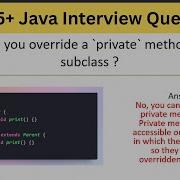 Top 75 Java Interview Questions Can You Override Private Method In A Subclass Javainterview