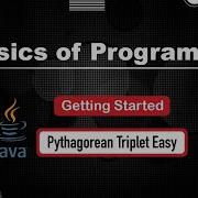 Pythagorean Triplet Getting Started In English Java Video 18