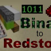 Compact 4 Bit Binary To Redstone Decoder In Minecraft
