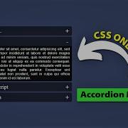 Accordion Menu Using HTML And CSS Only Pure HTML And CSS Only