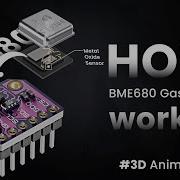 Как работает газовый датчик BME680 Подробное объяснение 3D анимации Arduino