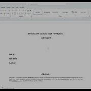 Physics How To Write A Physics Lab Report