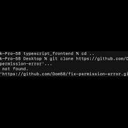 Cloning GitHub Issue Fixing Repository Not Found PART 1