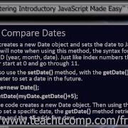 JavaScript Training Tutorial Set And Compare Dates