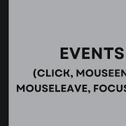 31 Learn JavaScript DOM 2021 Events Click Mouseenter Mouseleave Focus Blur
