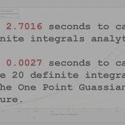 One Point Gaussian Quadrature Numerical Integration