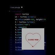 Make A Heart And I LOVE YOU Using Python Shorts Python Pythonprogramming