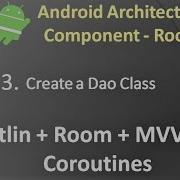 Part 3 Android Architecture Component Room Create A Dao Class