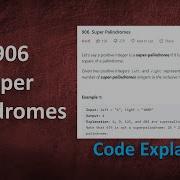 Super Palindromes Live Coding With Explanation Leetcode 906