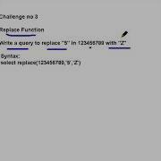 SQL Replace Function Challenge No 3