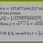 Fermat S Method To Factor Out A Big Number Into Product Of Two Primes Stat Math Tutorials